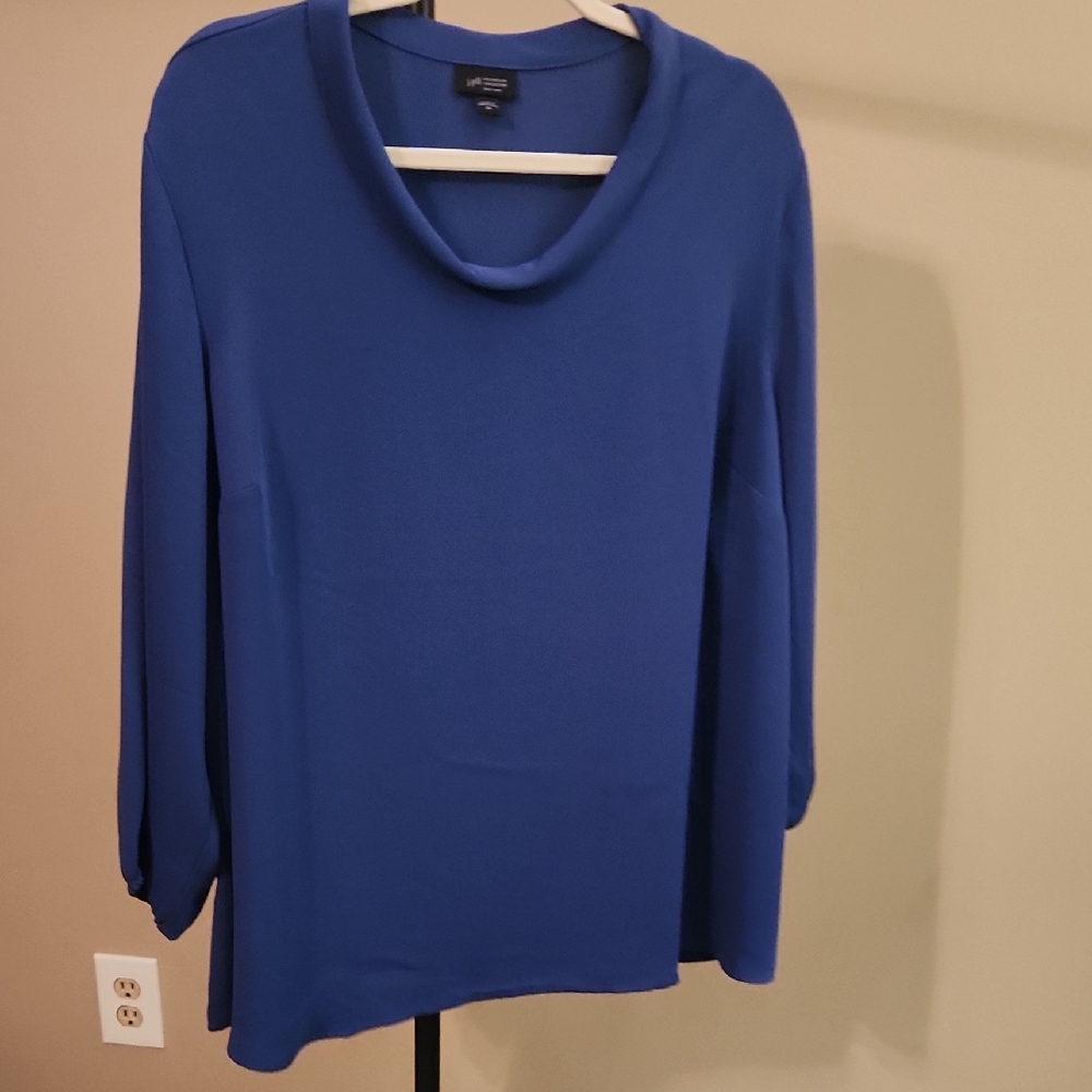 J. Jill Royal Blue Cowl Neck Long Sleeve Tunic